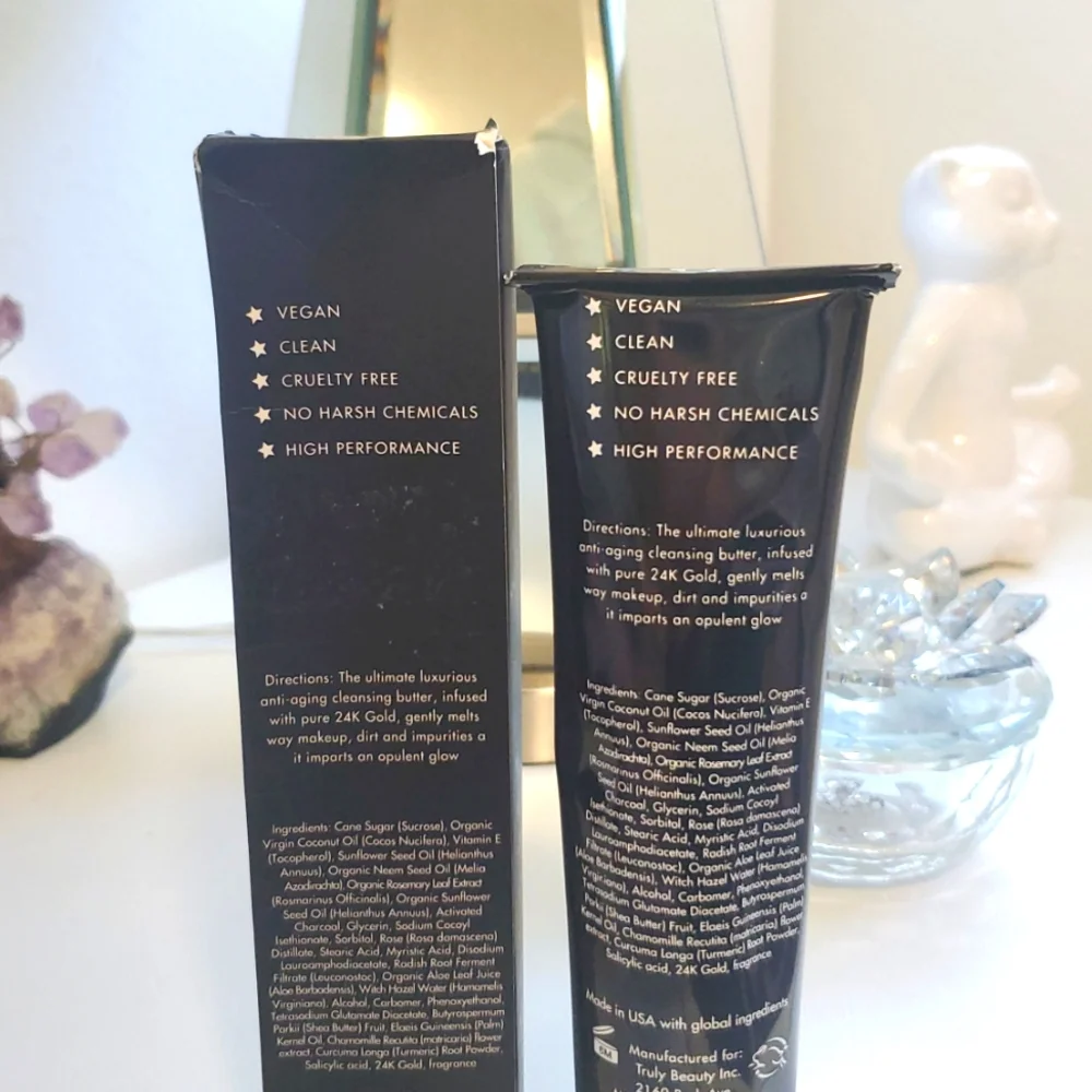 NIB TRULY 24k Gold Black soap 2 in 1 Luxury Butter Impurity Cleanser 5 oz